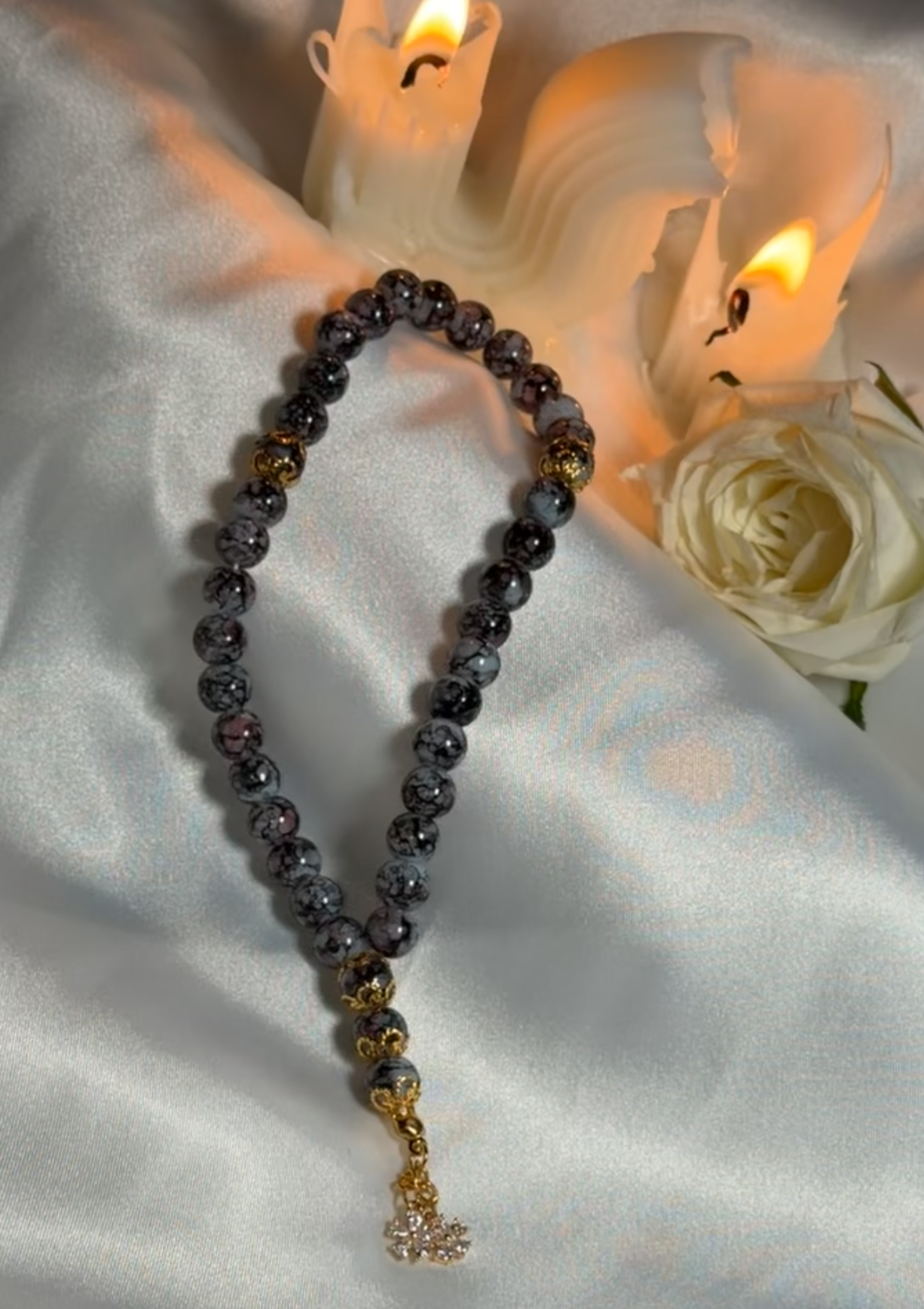 Rose Grey Mini Tasbih