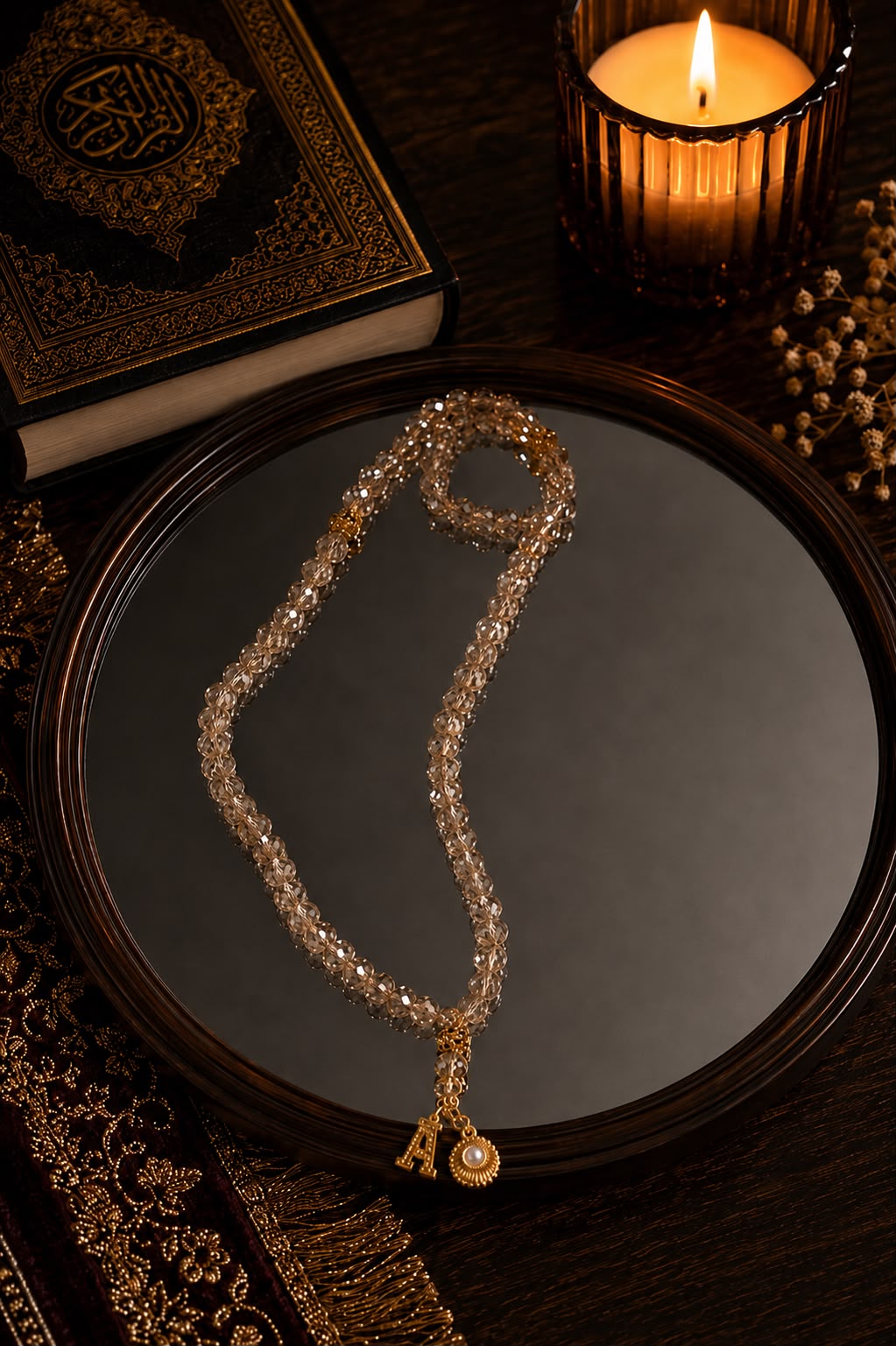 Beige Shiny Tasbih