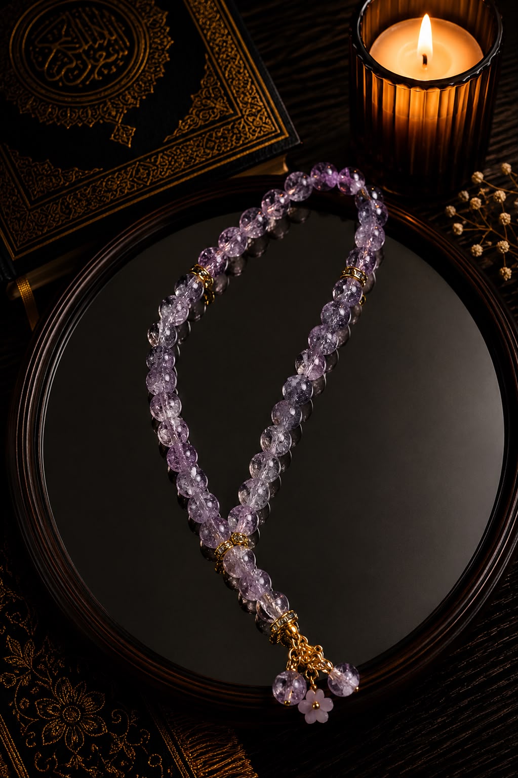 Lila Grey Mini Tasbih