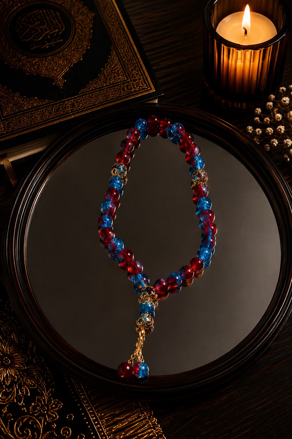 Red Blue Mini Tasbih