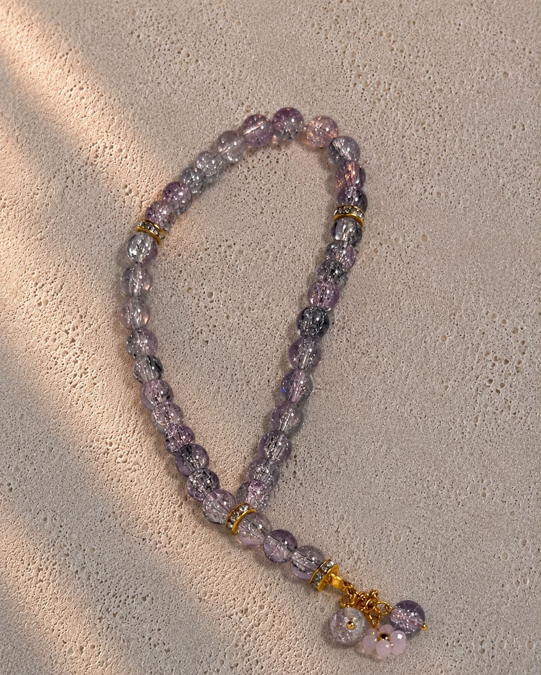 Grey Purple Mini Tasbih