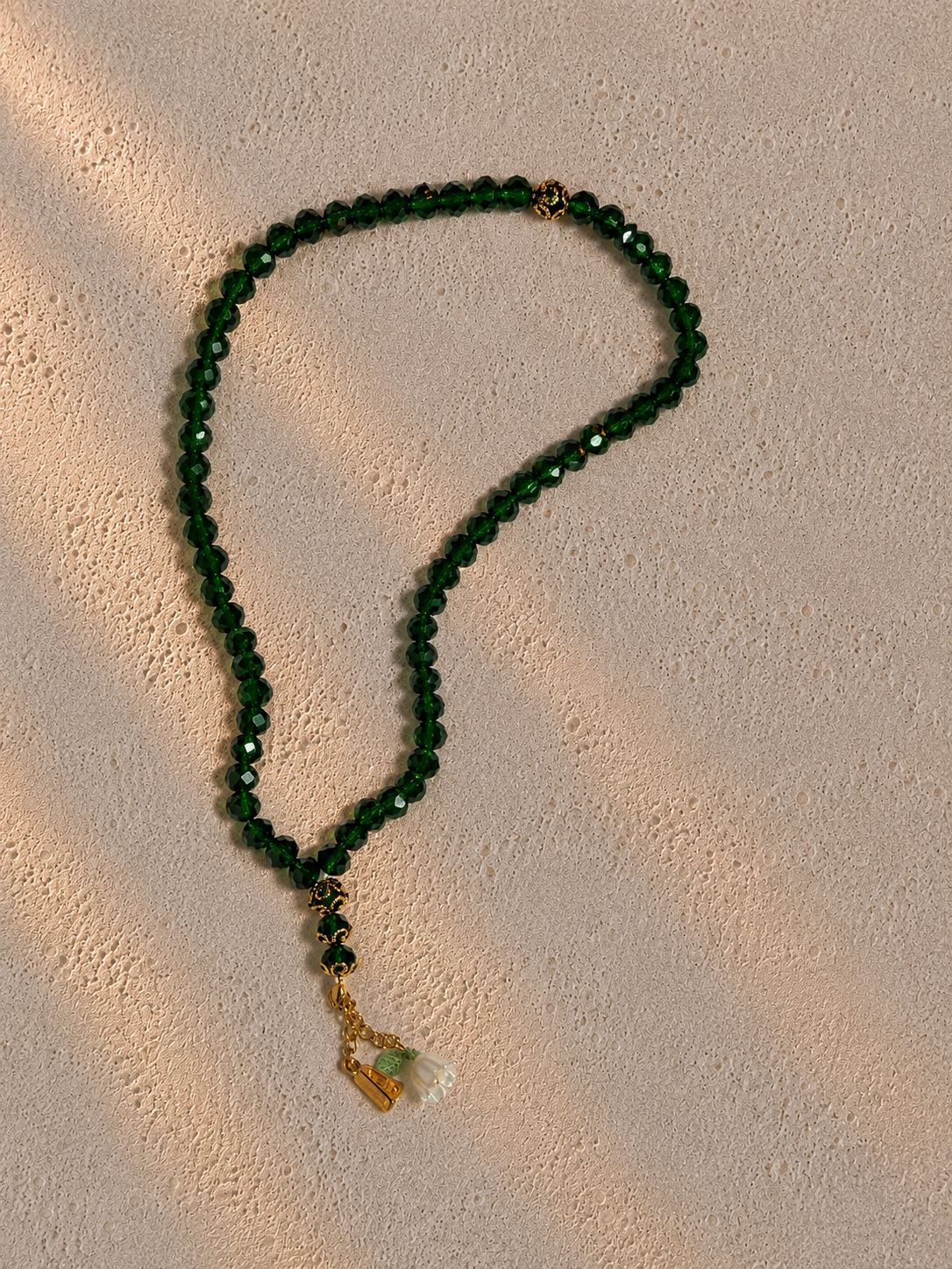 Dark Green Shiny Mini Tasbih