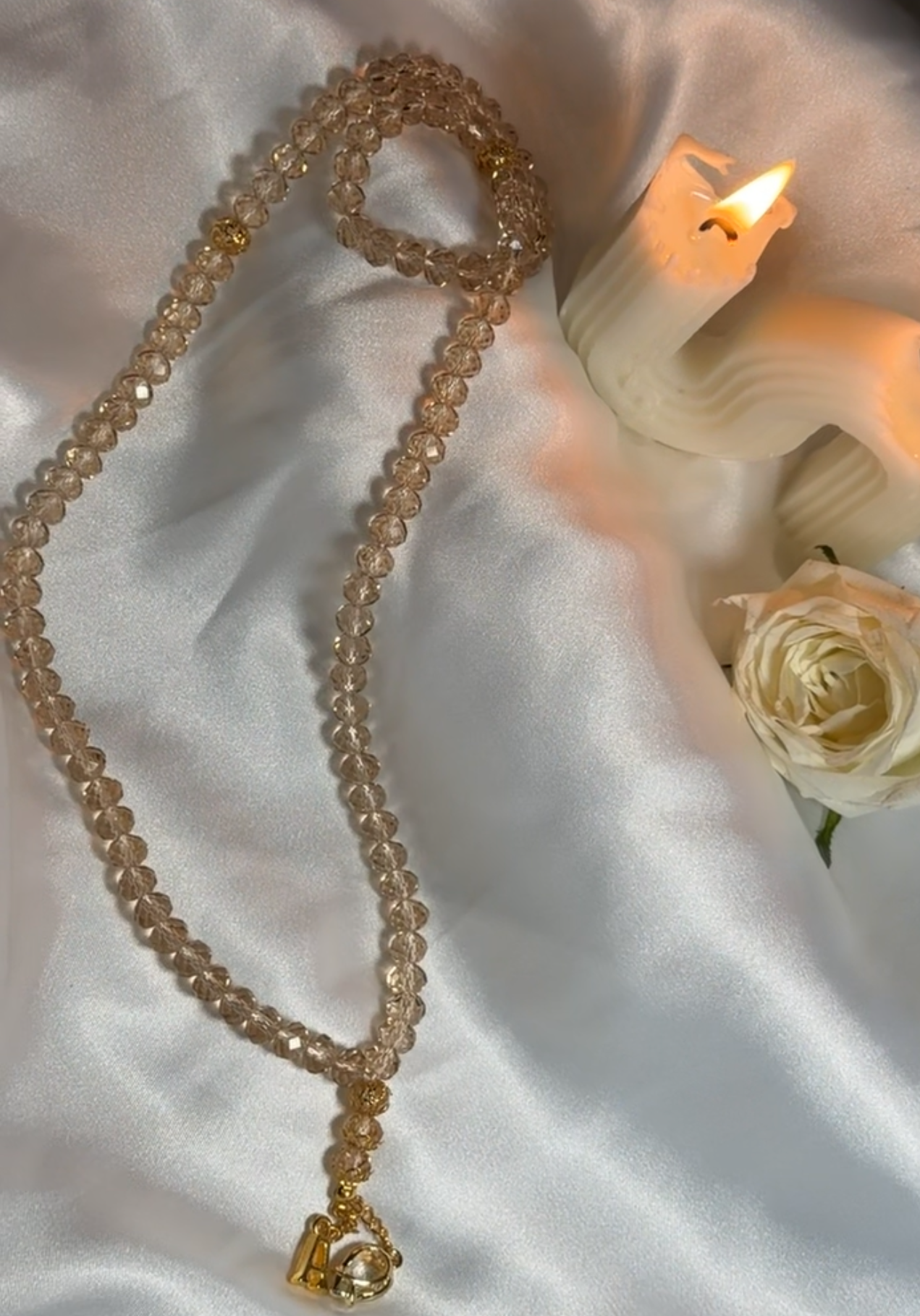 Beige Shiny Tasbih