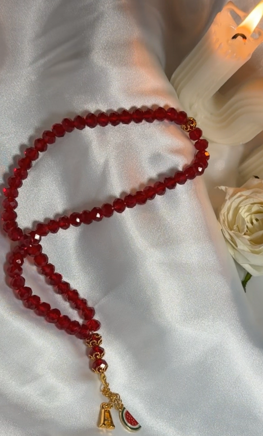 Red Shiny Mini Tasbih