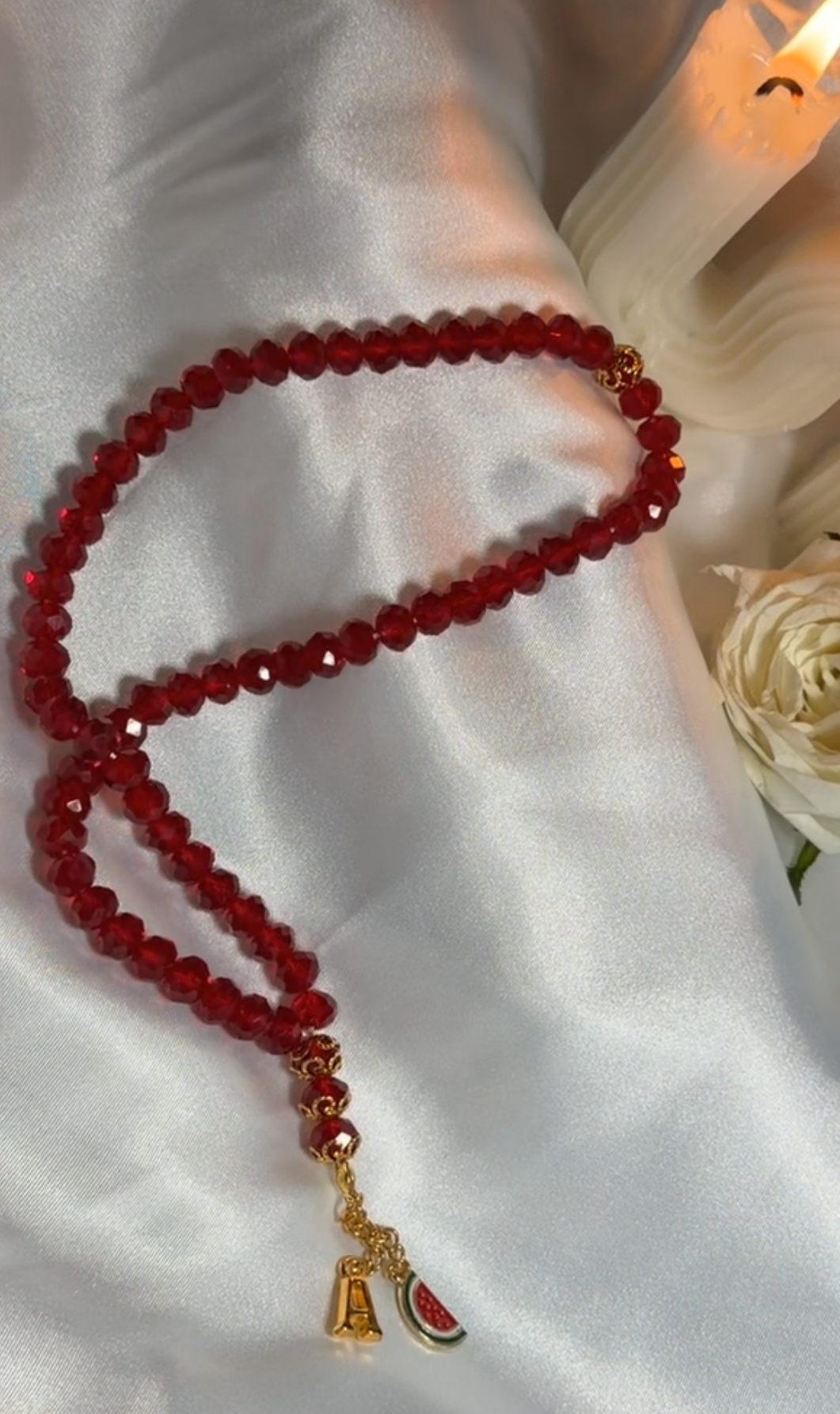 Red Shiny Tasbih