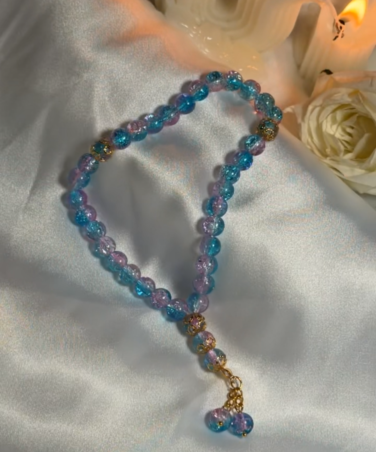 Rose Blue Mini Tasbih