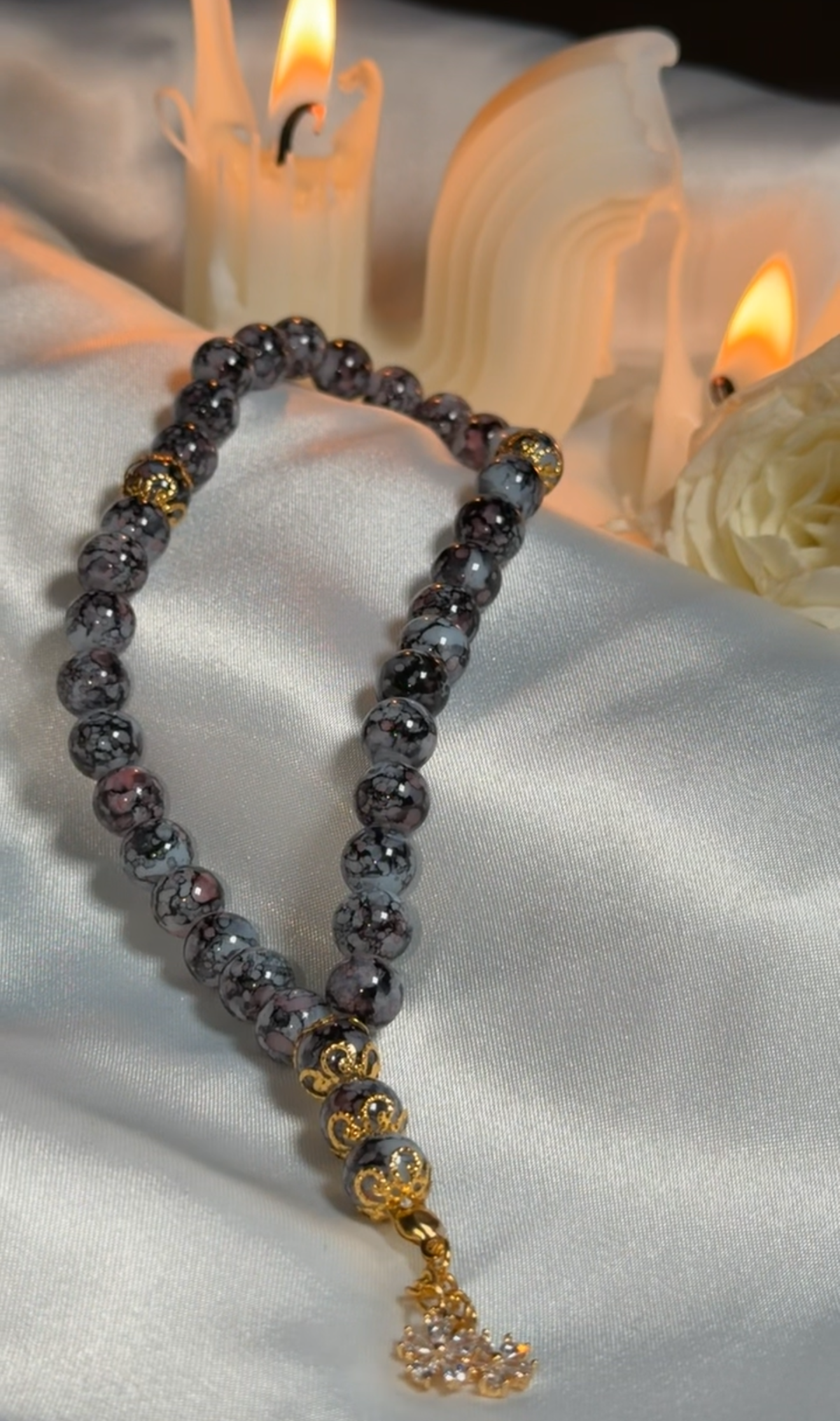Rose Grey Mini Tasbih