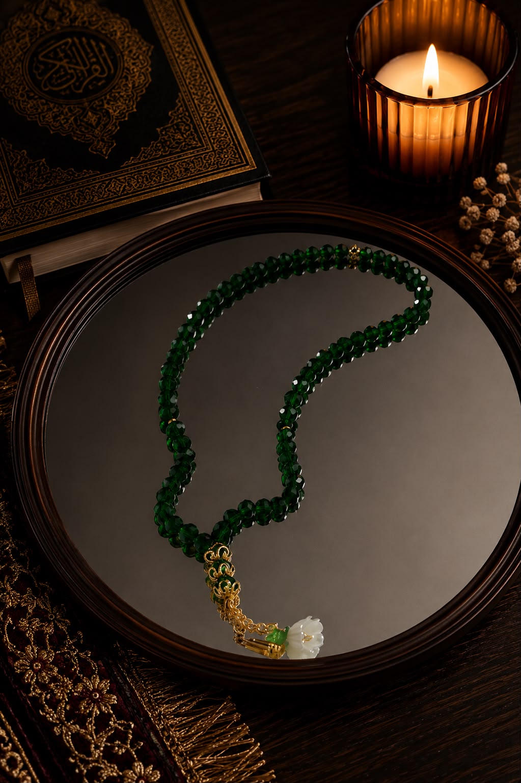 Deep Green Shiny Tasbih