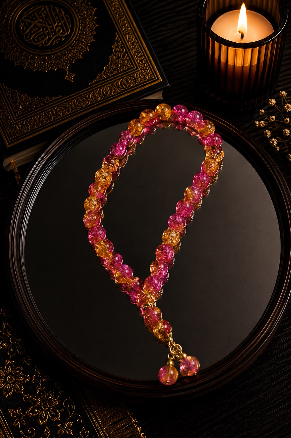 Pink Gold Mini Tasbih