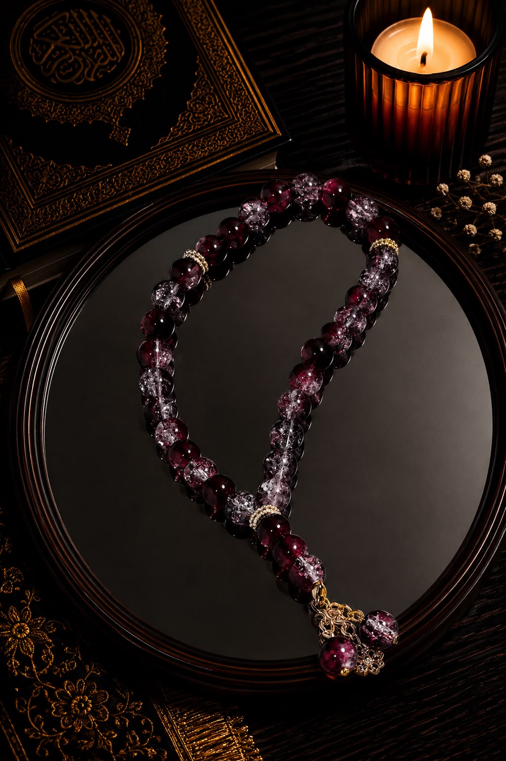 Dark Red Mini Tasbih